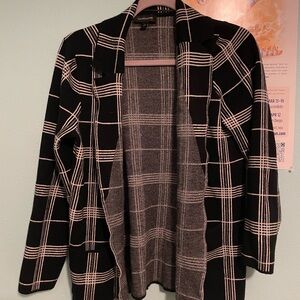 Black and White Plaid Blazer